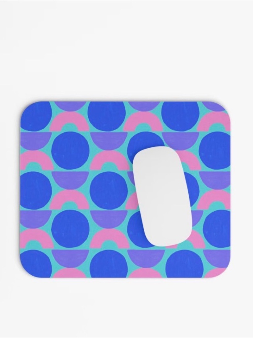 Brand New: Mod Pop Pattern Mouse Pad in Aqua